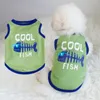 Cão vestuário colete verão tanque camiseta engraçado para cães pequenos pet com carta impressão roupas finas atividades ao ar livre