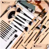 Outils de maquillage Ducare Professional Brush Set 10-32Pc Brosses Kit Synthétique Cheveux Fondation Puissance Fards À Paupières Mélange Beauté Goutte Delive Dhcx6