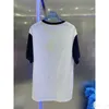 Designer C24 Z Início da Primavera Nova Moda Carta Simples e Casual Versátil Manga Raglan Manga Curta Top VLLZ