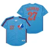 Maglia da baseball personalizzata Uomo Donna Maglia da baseball giovanile Montreal Expos 27 Vladimir Guerrero Vintage 1982 2000 Home Away Blu Bianco Rosso Pullover Button