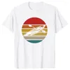 Men's T Shirts Kayaking Lover Retro Vintage Color Shirt Men Tops Tees Cotton Male My Heartbeat Is A Kayak Simple Style