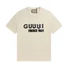 GucNouveau !2024 série du début du printemps de manches courtes de poids élevé sélectionnées sur mesure tricotées 100% coton pour créer un t-shirt tendance de créateur T-shirt de haute qualité