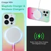 Wireless Gradient Magnetic Phone Case For iPhone 15 Pro Max 14 Plus 13 12 11 Shockproof Protection Glitter MagSafe Mobile Cover