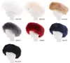 Diadema de invierno de piel sintética para mujer, lujosa moda para la cabeza, orejeras de felpa, accesorios para el cabello RRA21503375495