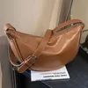 Hobo Damen Kleine Umhängetasche Leder PU Crescent Chic Schulter Dumpling Vielseitige Satchel Daily Dating Geldbörse