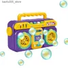 Nowość gry Baby Bath Toys Children Electric Bubble Machine Cartoon Bubble Bubble Blower Summer Outdoor Garden Beach Fun Toy Q240307