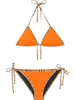 Stylist Marke Bikinis Frauen T-back Designer Zweiteilige Badeanzüge Floral Klassische Buchstaben Bademode Strand Luxus Badeanzüge Drei-punkt 16 Farben