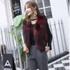 Autumn Winter New Haining Fox Grass Vest Women's Short Leather And Fur Tank Top, Kam Shoulder, Young Fashion Coat 356247