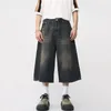 Shorts masculinos y2k homens vintage streetwear calças coreano harajuku denim calças de perna larga calças curtas jeans alt roupas 2024