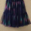 Юбки SURMIITRO, женская длинная юбка из тюля, весна-лето 2024, эстетический градиент трапециевидной формы с высокой талией, плиссированная макси-пачка, сетчатая женская юбка