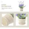 Dekorative Blumen künstliche Blätter Lavendel im Vase -Topfblumentopf für Hochzeitstisch Herzstück Home Office Dekore