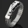 Bicicleta corrente homem pulseira para homens banhado a ouro aço inoxidável link pulseiras de pulso na mão acessórios jóias gravável 240226