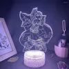 Luzes noturnas LOL League Of Legends Figura de jogo Jinx 3D LED Neon Light Sala de estar Decoração colorida Lâmpada de lava Presentes para crianças