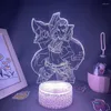 ナイトライトLOL League of LegendsゲームフィギュアJinx 3D LEDネオンライトシッティングルームカラフルな装飾溶岩ランプギフト