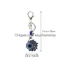 Porte-clés Longes Porte-clés Porte-clés Pendentif Mâle Sac Suspendu Décor Paons Verre Evils Eye Pendentifs Drop Livraison Fash Dh7L6