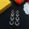 Pendientes de joyería de diseñador Diseñadores de marcas de lujo Letras de oro y plata Stud Geométrico Marca de moda Cristal Rhinestone Perla Pendiente Día de la madre Regalo de joyería de boda