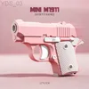 Gun Toys Mini 1911 Toy Gun 3D Printing Model Pistol Automatisk REBERING Tyngdkraftsdekompression Gun Non Launchable Model Grip Toy Gift YQ240307