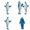 Одеяло Soft Warm Shark For Adts с капюшоном и свободным комбинезоном 230809 Прямая доставка Dhgmf