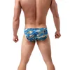 Underbyxor mäns trosor sexiga underkläder manliga tryckta trosor kort nylon underbundna pojke bikini kamouflage