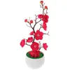Decorative Flowers Artificial Plum Decor Realistic Flower Faux Bonsai Fake Blossom Simulation