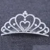 Düğün Saç Takı Güncellemesi Kristal Gelin Crown Tiara Tomberi Diamond Heart Bant Headdress Gelin Rhinestone Combs Düğün Doğum DHC56