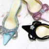 Baotou Women's High Heels Sandals Crystal Butterfly PVCはハイヒールイタリアのミニマリストスライドデザインプロフェッショナルパーティースリッパEU 35-41