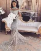 Mermaid Wedding Robe Sparkly Sexy Sheer Bling Beads en dente