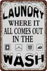 Vintage Laundry Room Signs Retro Laundry Metal Signs Bathroom Wall Home Decor Gift Garden Signs Printing Plaque Art Tin Sign 240223