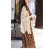 Work Dresses 2024 Autumn Long Sleeve Sweater Knitted Cardigan 2-Piece Set For Women's Fragmented Flower Skirt