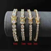 2024 Fashion Jewelry Armbänder Goldkette Diamant Zirkon Edelstahl Männer 3mm 4 mm Ketten