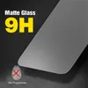 Volledige dekking Frosted Screen Protector voor iPhone 14 13 12 11 15 Pro Max Geen vingerafdruk AG Matte gehard glasfilm voor iPhone 13mini 12Mini XS XR XSMax 10 stks / doos