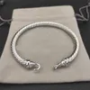 Designer bracelet high quality dy simple plated gold vintage luxury bracelet exquisite style bangle for women silver trendy twisted ornament zh152 b4