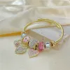 Chain Light Luxury Micro Set Zircon High Grade Love Little Bear Star Moon Open Wire Ring 14k Yellow Gold Bracelet Bangle