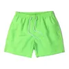 Usa hommes polyester séchage rapide maille doublée shorts de plage hommes quart pantalon cordon sport surf nager court designer couleur unie respirant