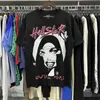 Haikyuu Hellstar T Shirt Designer Shirts Graphic Tee Hipster Washed Fabric Street Graffiti Bokstäver Folie Print Vintage Svart Löst passande korta ärmar Tshu1r