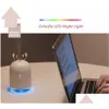 Aromathérapie Haute Qualité 220 ml Trasonic Humidificateur d'air Aroma Diffuseur d'huile essentielle pour voiture à domicile USB Fogger Mist Maker avec LED Night Dhmsz