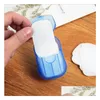 Handgjorda tvål 20/Box Travel Portable Anti Dust Disponer Boxed Soap Paper Make Foaming Scented Bath Washing Hands Mini Drop Ship Drop DhnyR