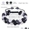 Chain 6Mm 8Mm Rose Quartz Hematite Obsidian Double Layer Braided Bracelet Natural Stone Crystal Couple Adjustable Bracelets Bangle Cu Dhi8Z