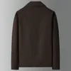 Erkekler iş ceketi sıradan erkek marka katlar bahar sonbahar fermuar ince kat basit katı moda erkek blazer ceketler 240227