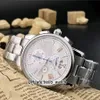 Серия 4810 Big Date U0114856 Белый циферблат Японский кварцевый хронограф Мужские часы Ремешок из нержавеющей стали Секундомер Мужские новые часы288L