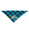 Dog Apparel Red Black Plaid Triangle Towel Pet Birthday Triangular Bandage Accessories Supplies Products