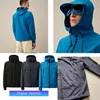 Herrjackor huva vindtät storm cardigan överrock mode hoodie zip fleece fodrad kappa män designer jacka s8tj cp companies compagnie 504