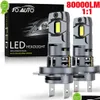 Autokoplampen Nieuwe H1 H7 Led 1 Grootte Autokoplamp Bbs Mini Turbo Hoofdlamp 3570 Csp Chips Draadloos H4 Lampen 6500K Wit 12V Drop Deliv Dhpjq