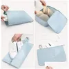 Borse portaoggetti 8 pezzi Cubi da imballaggio Viaggi Lage Organizer Valigie Custodie Vestiti Scarpe Tidy Pouch Borsa Articoli da toeletta Lavaggio Consegna a domicilio Dhqhm