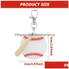 Portachiavi Cordini Portachiavi 18 Pz Sport All'aria aperta In miniatura Per Fai Da Te Squisita Novità Borsa pratica Bastoni di legno Chiave da baseball Dhqxb