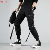 Byxor 13 stilar hiphop streetwear casual män band harem jogging byxor male smal passform techwear last byxor multipockets byxor