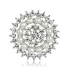 Broches, broches Mode Cristal Diamant Broche Pins Perle Bouquet De Fleurs Pour Femmes Bijoux Will Et Sandy Cadeau Drop Livraison Bijoux Dhqta