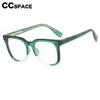 Lunettes de soleil Cadres 56591 Mode Demi-Cadre Optique Spectacle Cadre Femme Anti Bleu Lunettes D'ordinateur Charnière À Ressort CP Plug Tr90