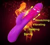 sscc Sex Toy Rabbit Vibromasseur Tige de Massage 7 Fréquences de Vibration 3 Rotation télescopique avec Fonction de Chauffage pour Femmes Toys3648319