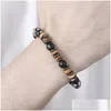 Beaded Strand Coconut Shell Wood Chip Natural Stone Armband For Women Men Fashion Jewelry Beaded Armband Birthday Present Loved Ones Dhaef